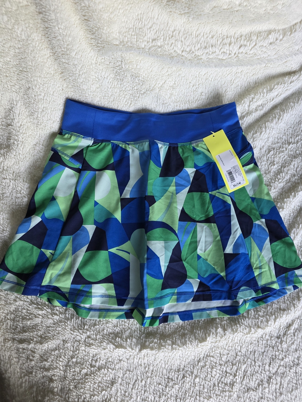 All in Motion Blue & Green Geometric Athletic Skort Size XL
